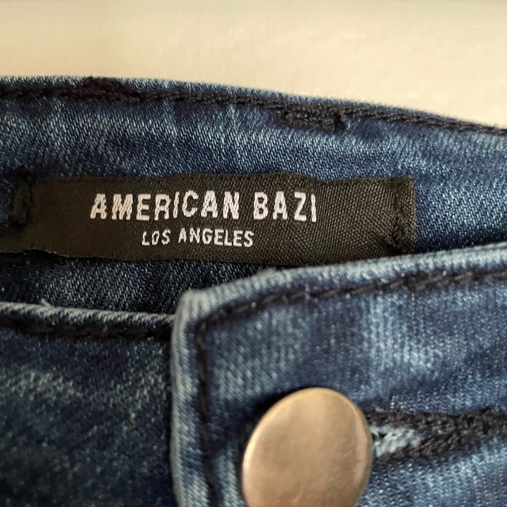 Patchwork Flare Jeans W/ Detachable Suspenders - image 3